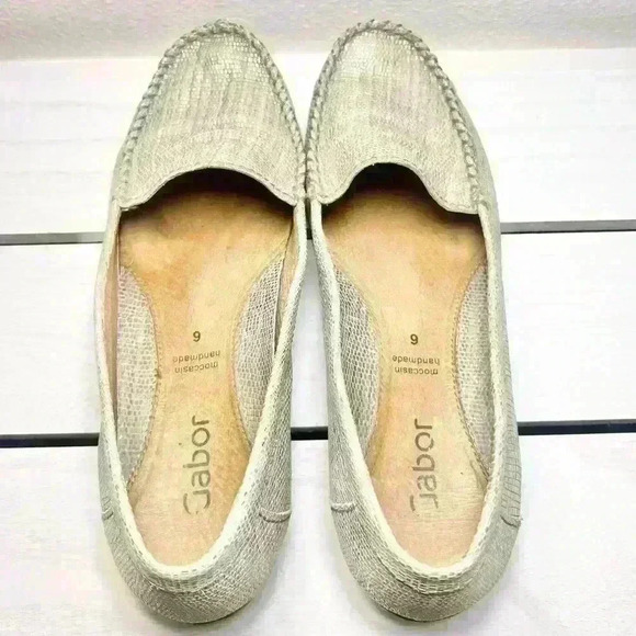 Gabor Women’s Metallic Handmade Moccasin Size 8 1/2 US (UK sizing 6) - Picture 4 of 12